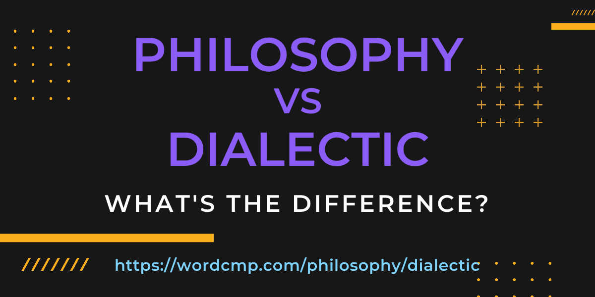Difference between philosophy and dialectic