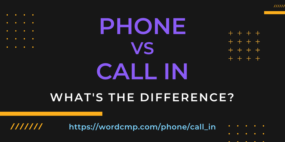 Difference between phone and call in
