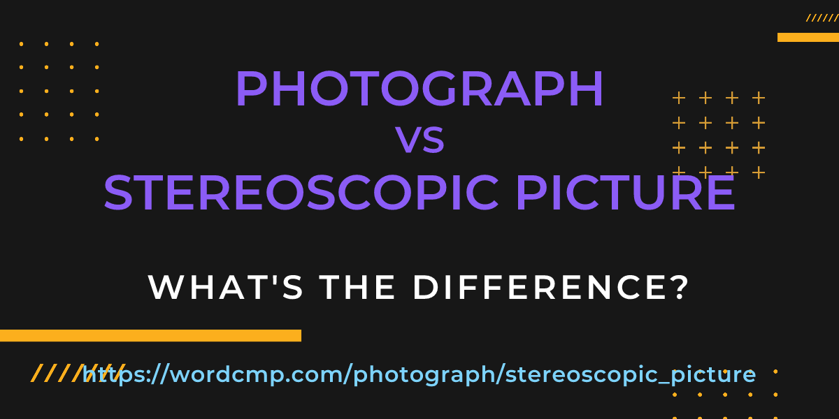 Difference between photograph and stereoscopic picture