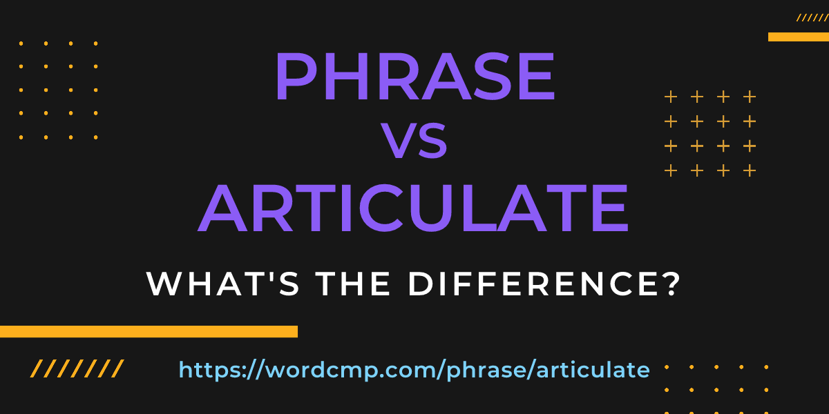 Difference between phrase and articulate