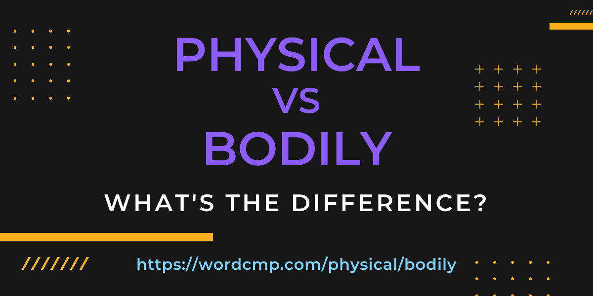 Difference between physical and bodily