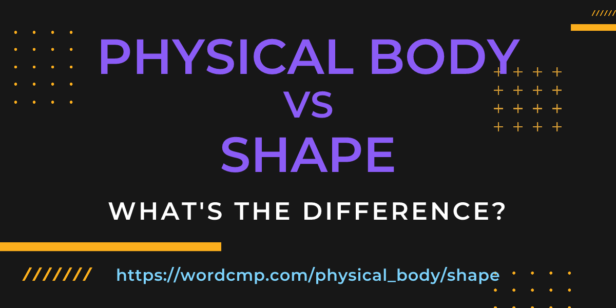 Difference between physical body and shape