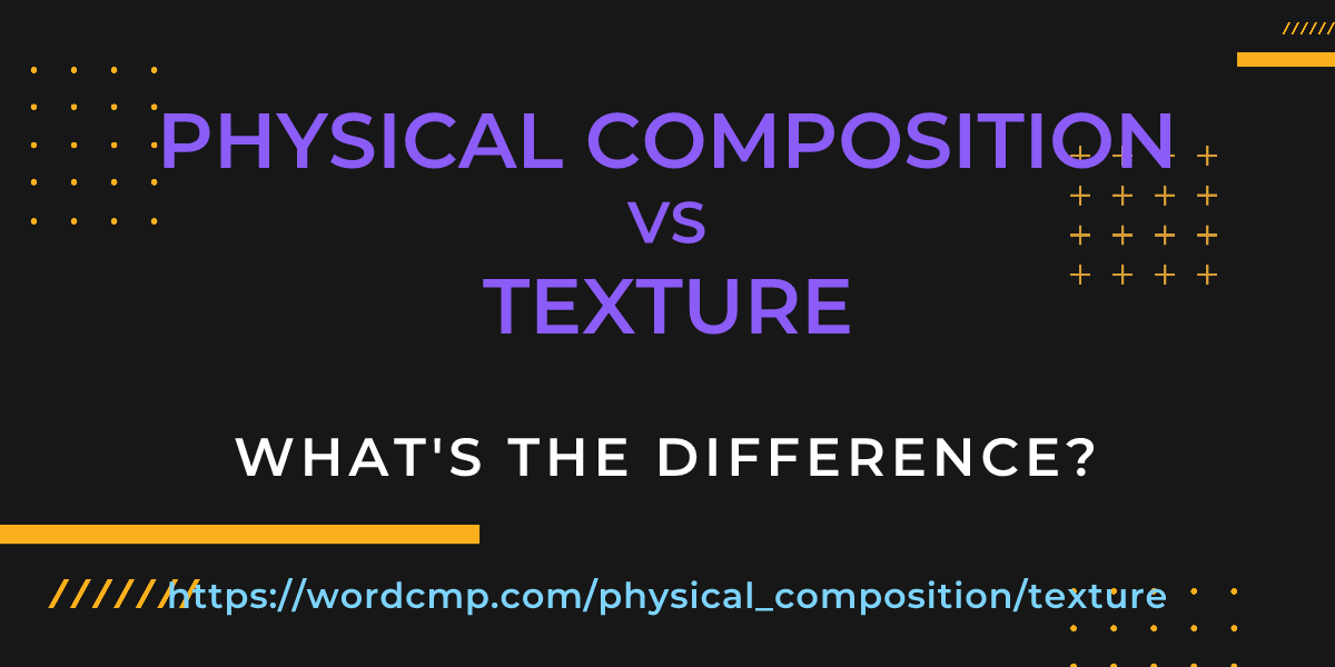 Difference between physical composition and texture