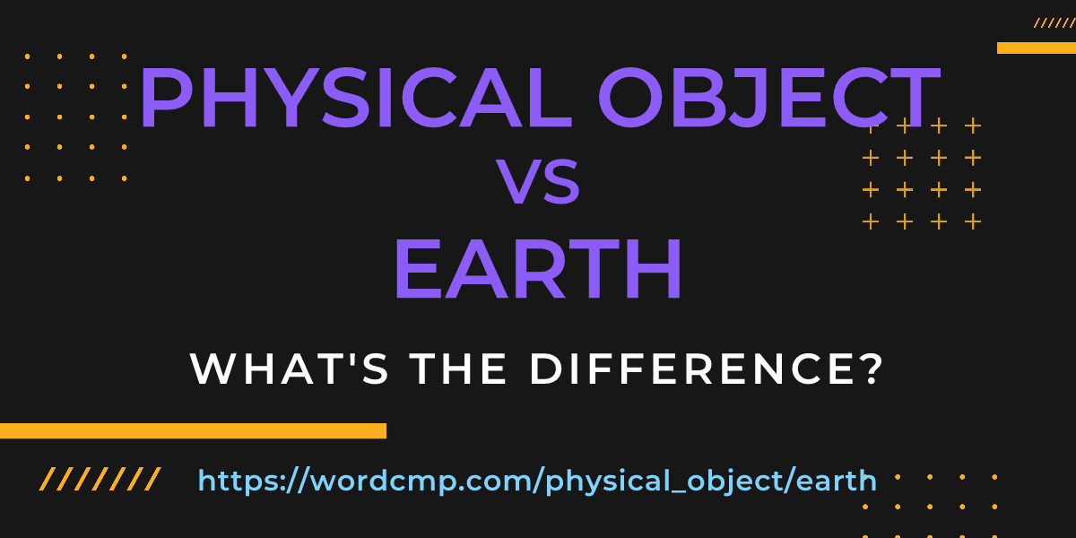 Difference between physical object and earth