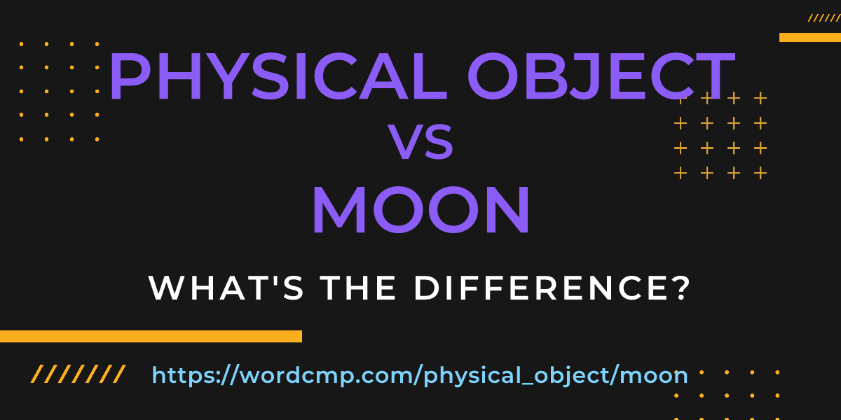 Difference between physical object and moon