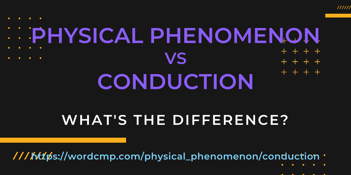 Difference between physical phenomenon and conduction