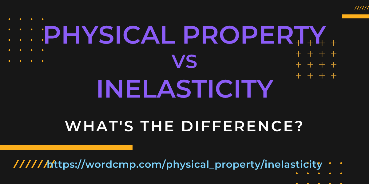 Difference between physical property and inelasticity