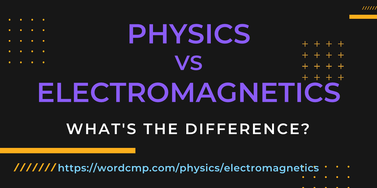 Difference between physics and electromagnetics