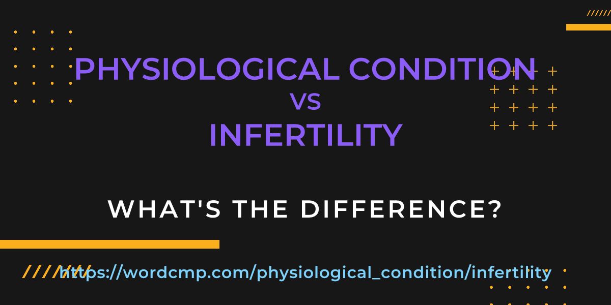 Difference between physiological condition and infertility