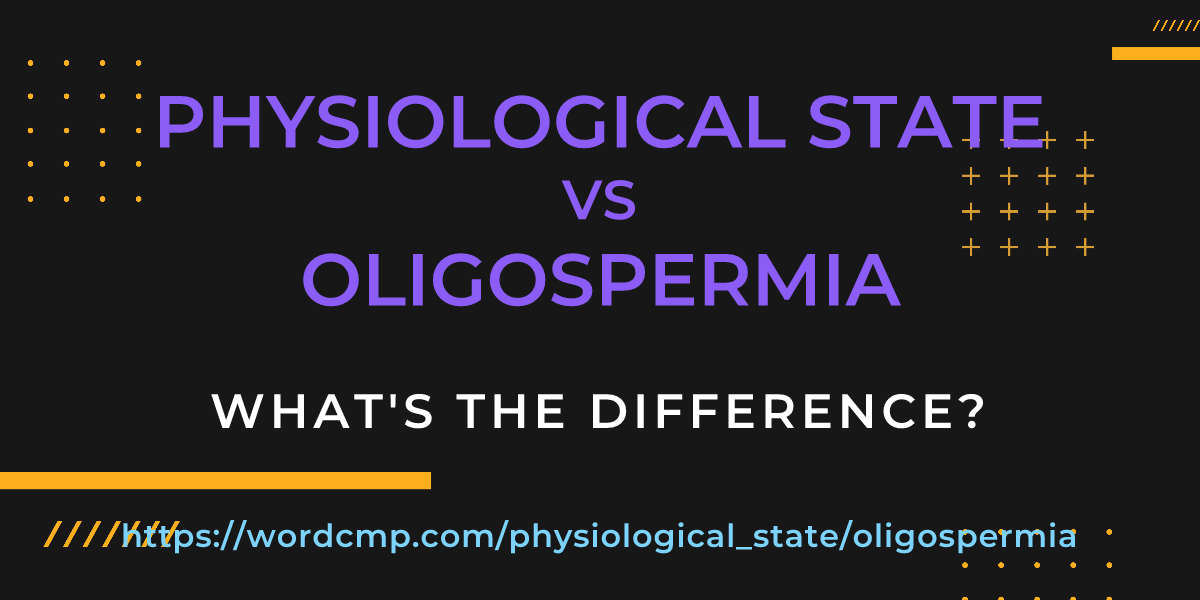 Difference between physiological state and oligospermia