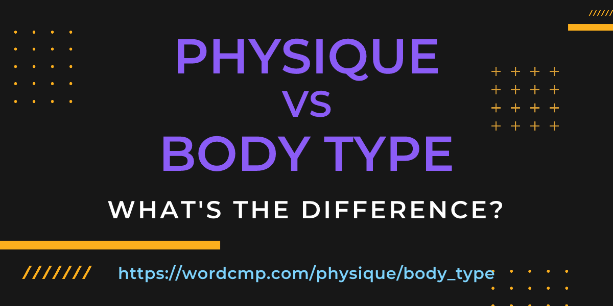 Difference between physique and body type