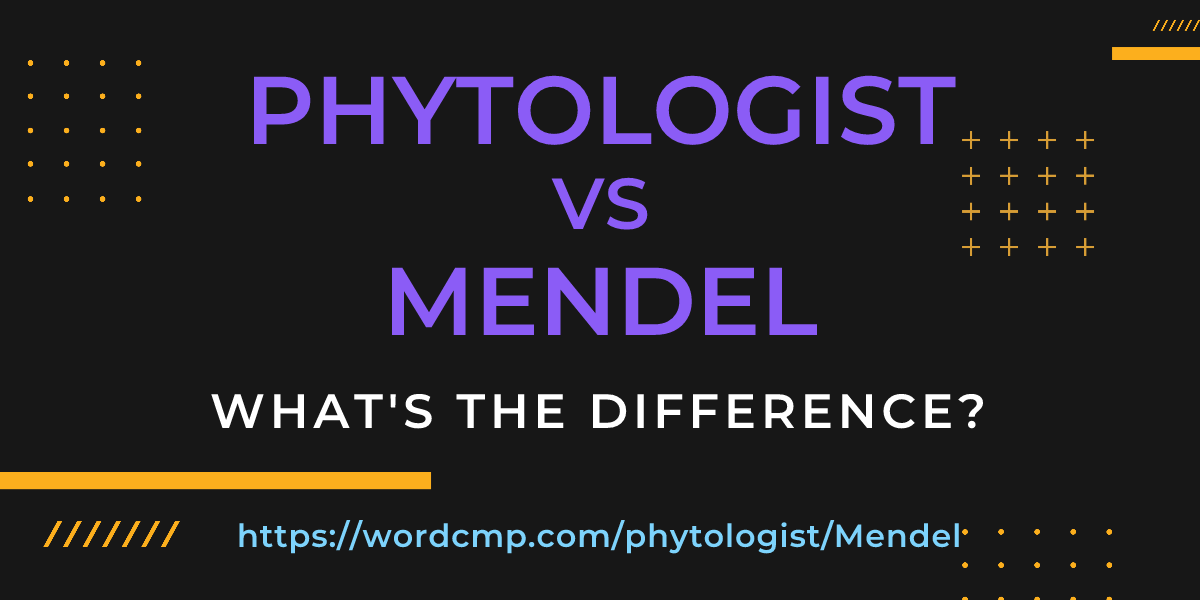 Difference between phytologist and Mendel