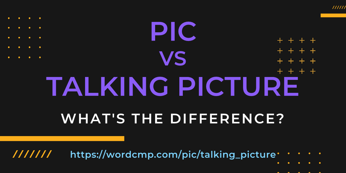Difference between pic and talking picture