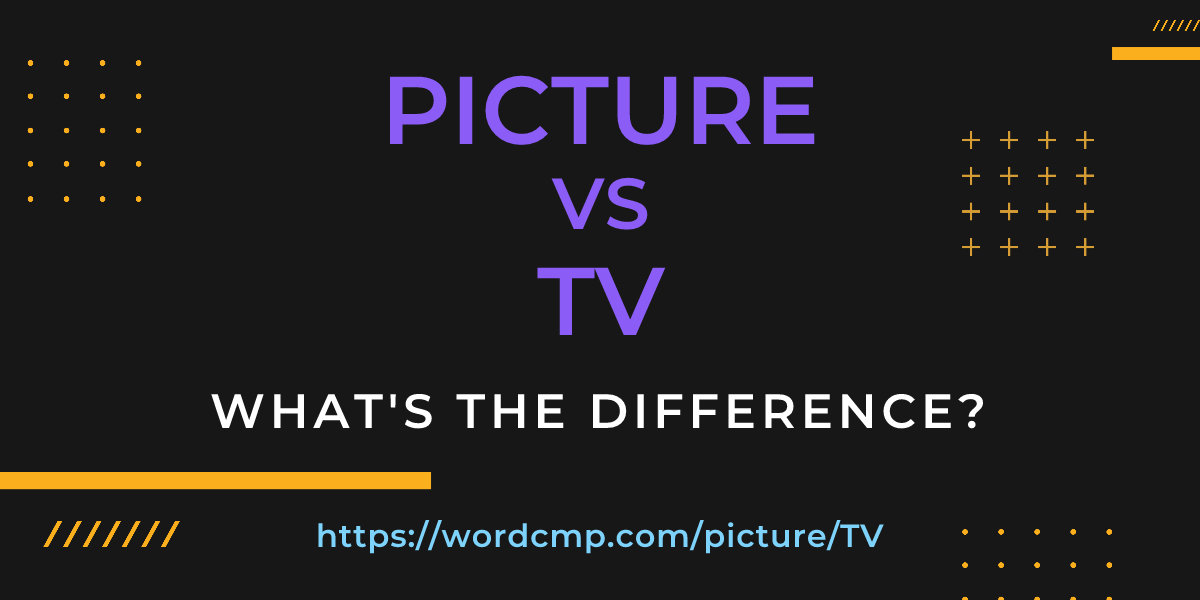 Difference between picture and TV