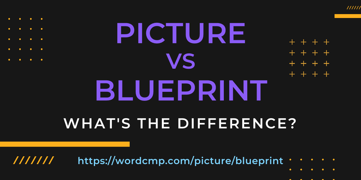 Difference between picture and blueprint