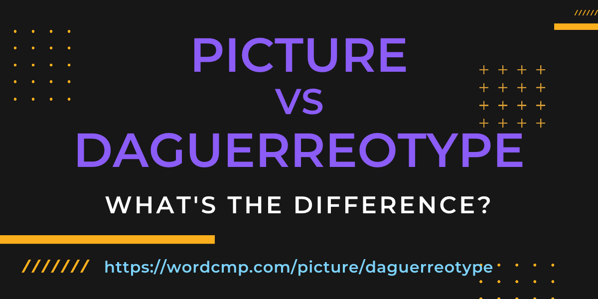 Difference between picture and daguerreotype