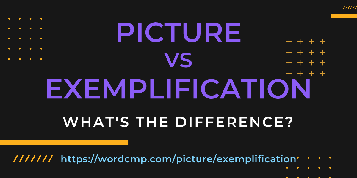 Difference between picture and exemplification