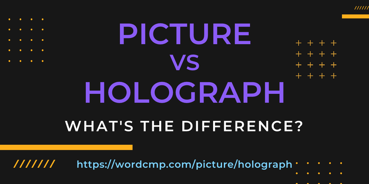 Difference between picture and holograph