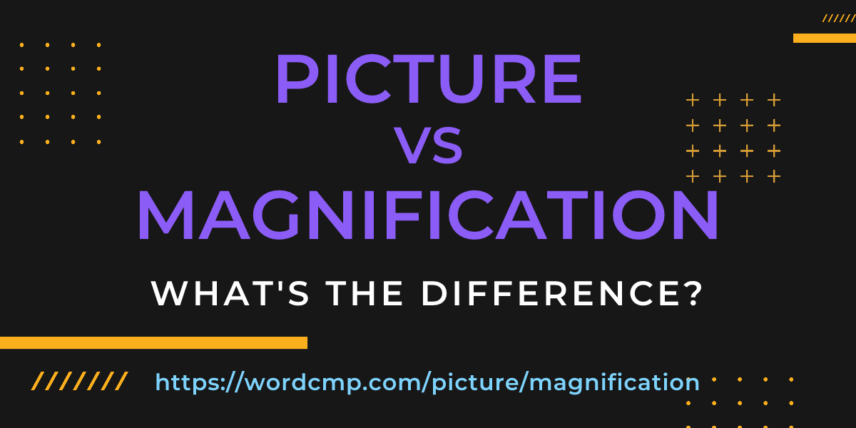 Difference between picture and magnification