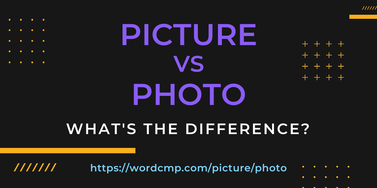 Difference between picture and photo