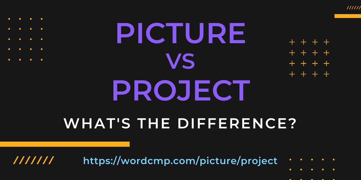 Difference between picture and project
