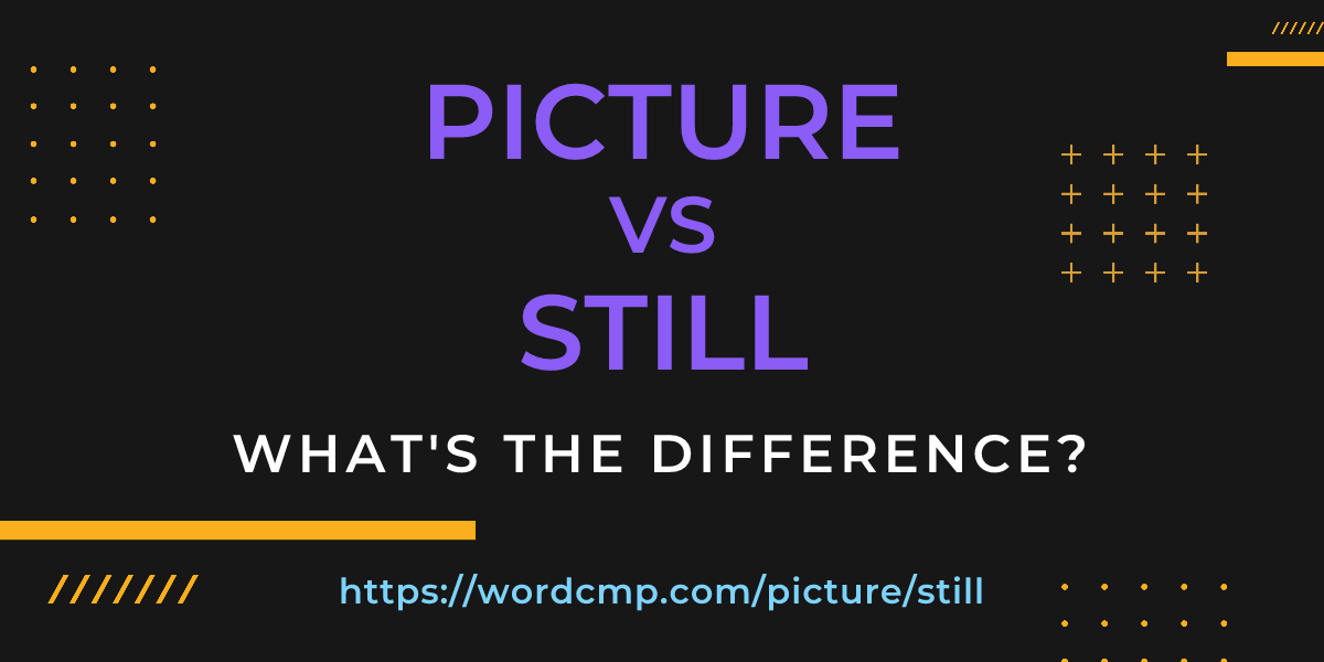 Difference between picture and still