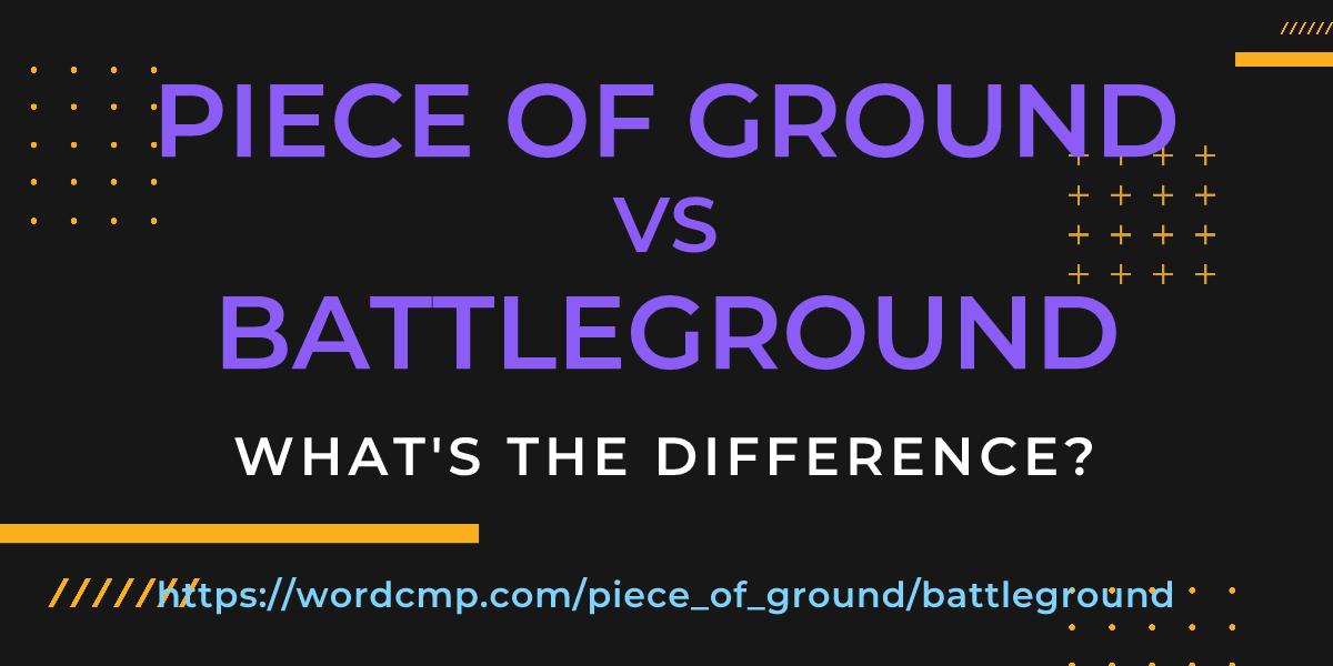 Difference between piece of ground and battleground