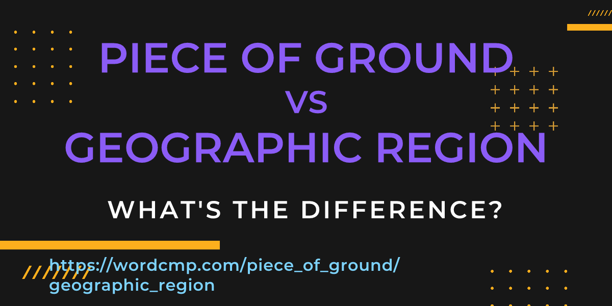 Difference between piece of ground and geographic region