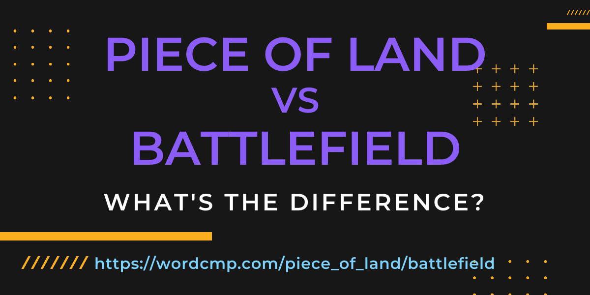 Difference between piece of land and battlefield