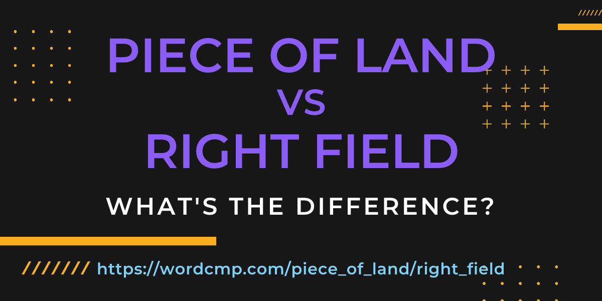 Difference between piece of land and right field