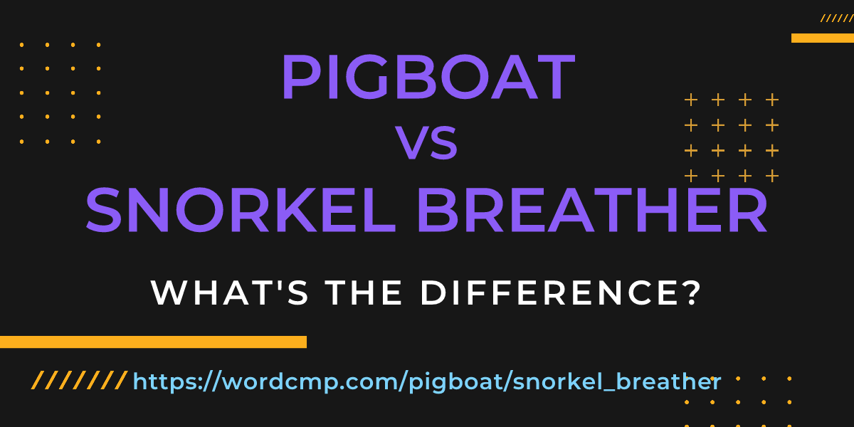 Difference between pigboat and snorkel breather