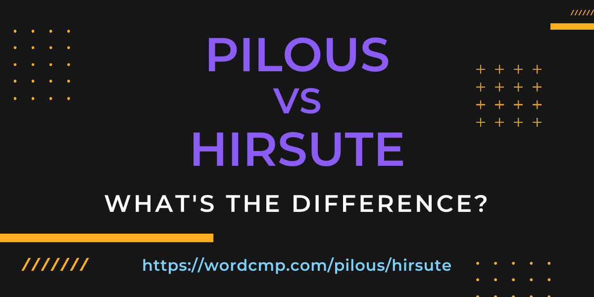 Difference between pilous and hirsute