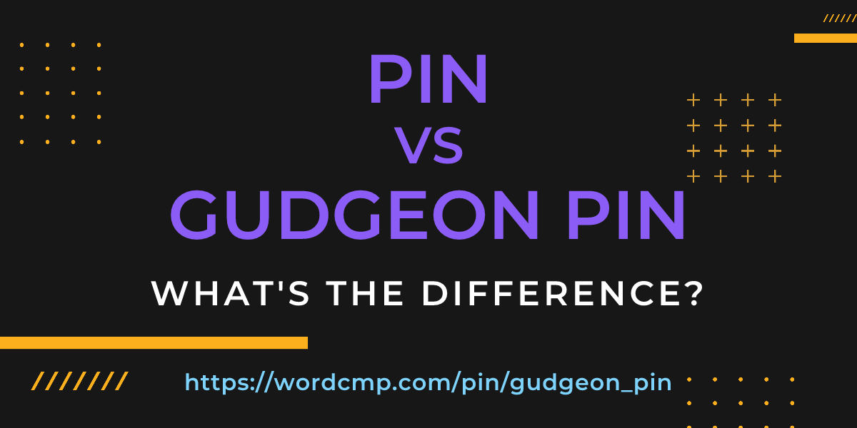 Difference between pin and gudgeon pin