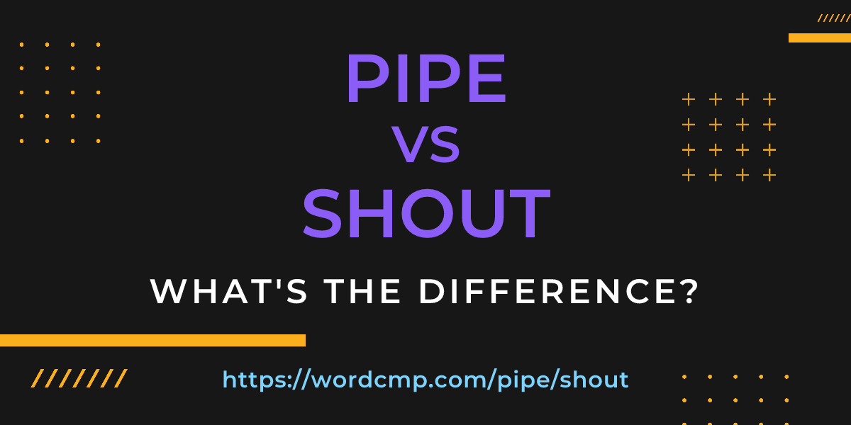 Difference between pipe and shout