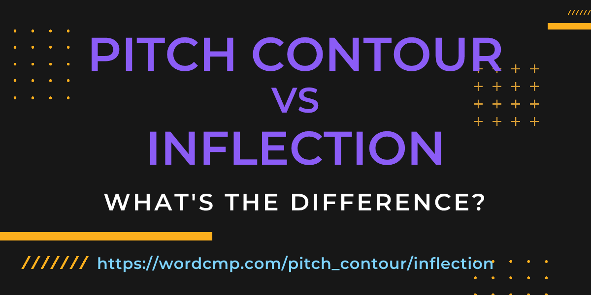 Difference between pitch contour and inflection