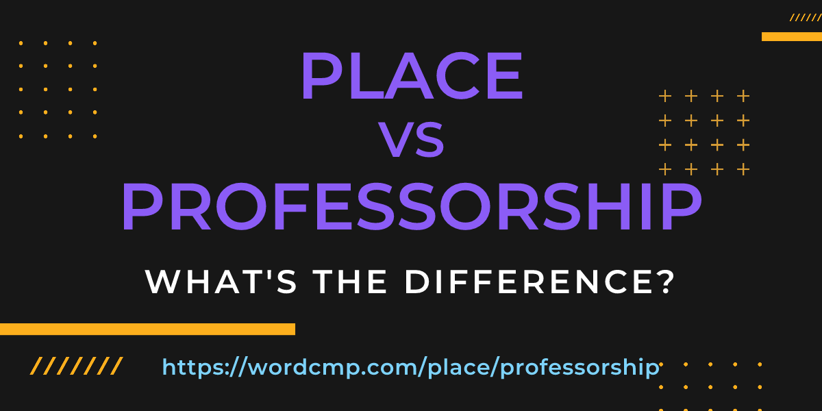 Difference between place and professorship
