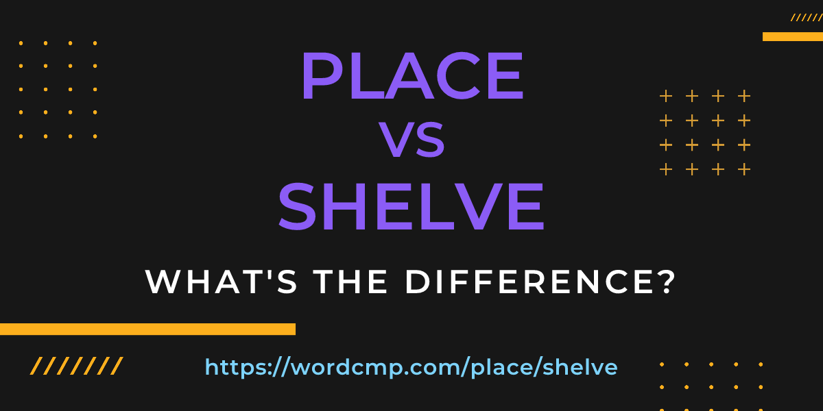 Difference between place and shelve