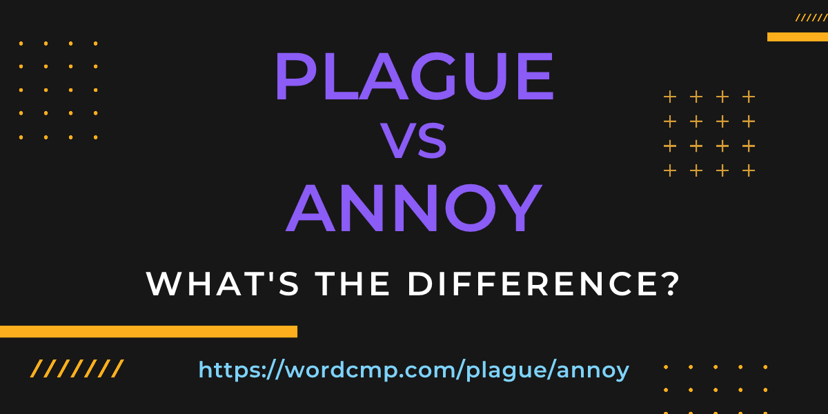 Difference between plague and annoy