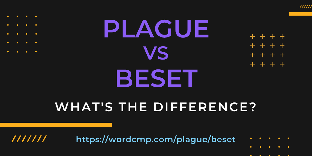 Difference between plague and beset