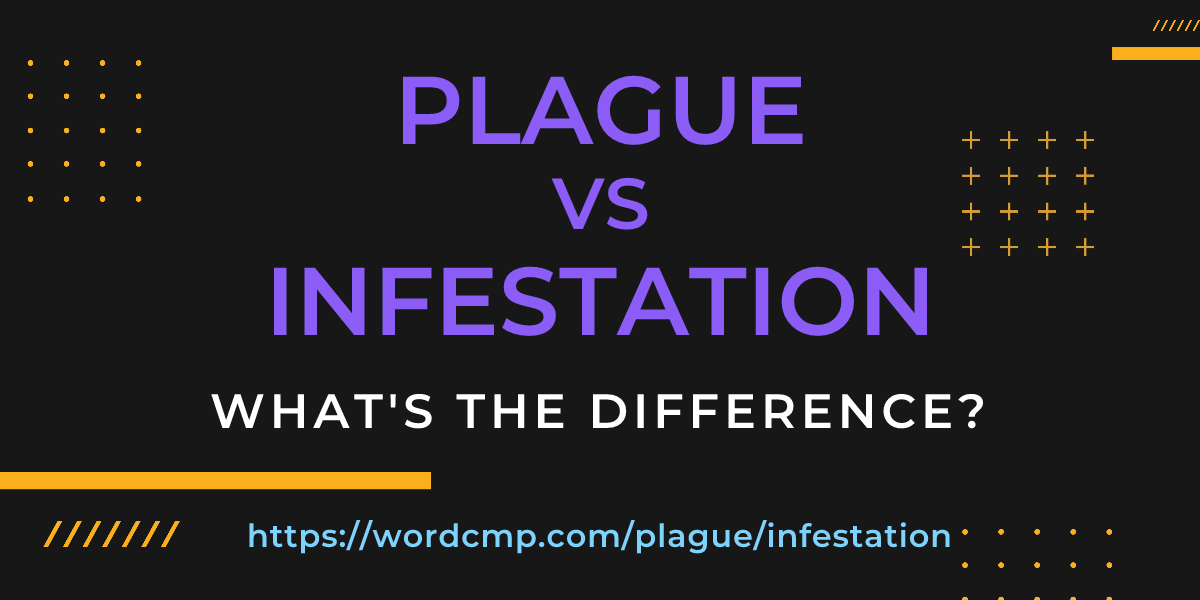 Difference between plague and infestation