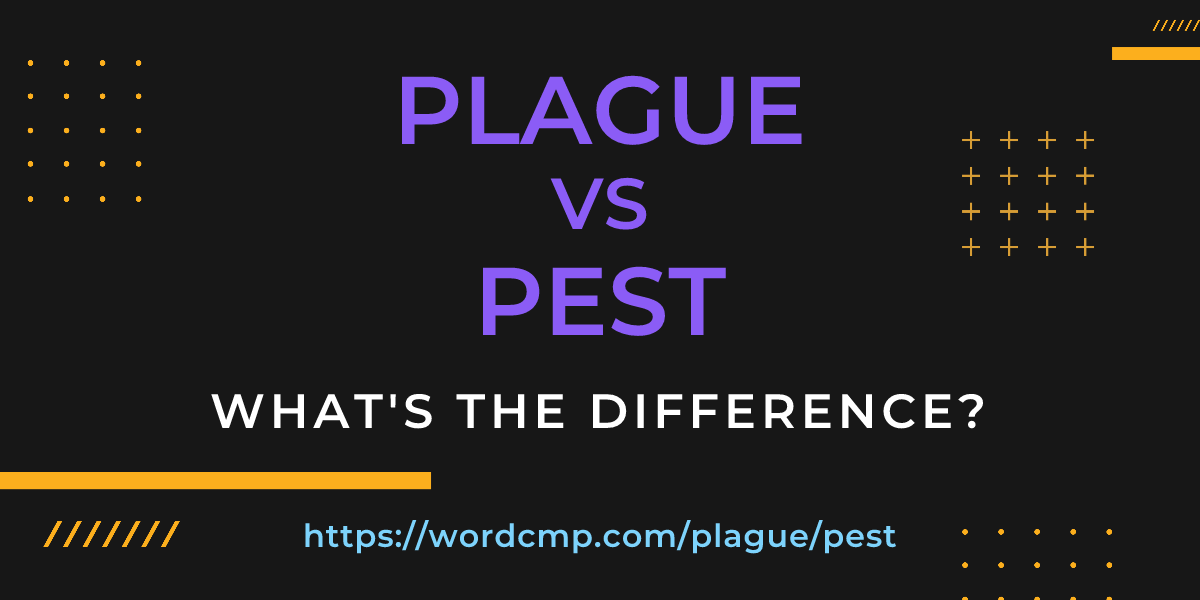 Difference between plague and pest