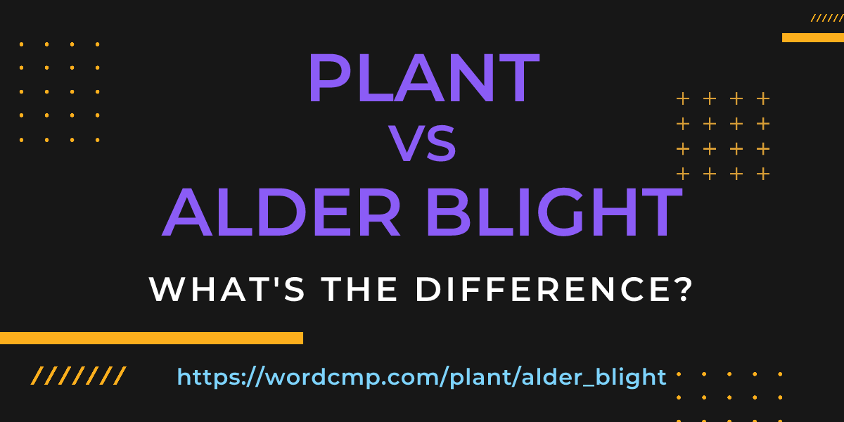 Difference between plant and alder blight
