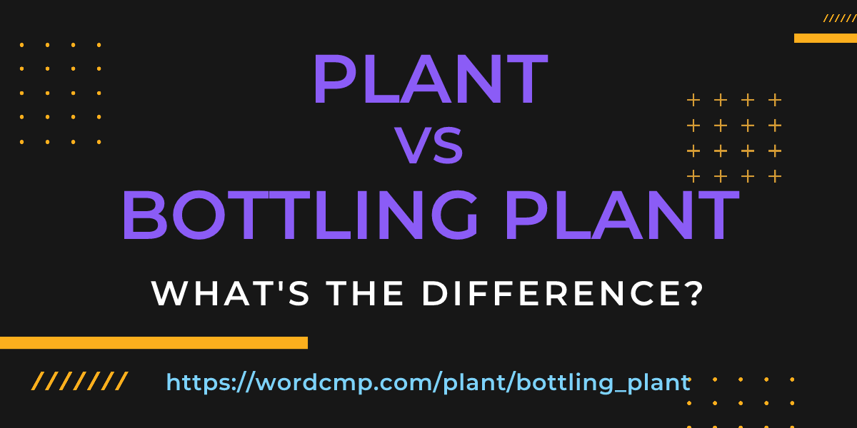 Difference between plant and bottling plant