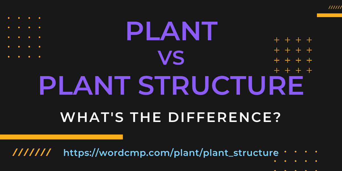 Difference between plant and plant structure