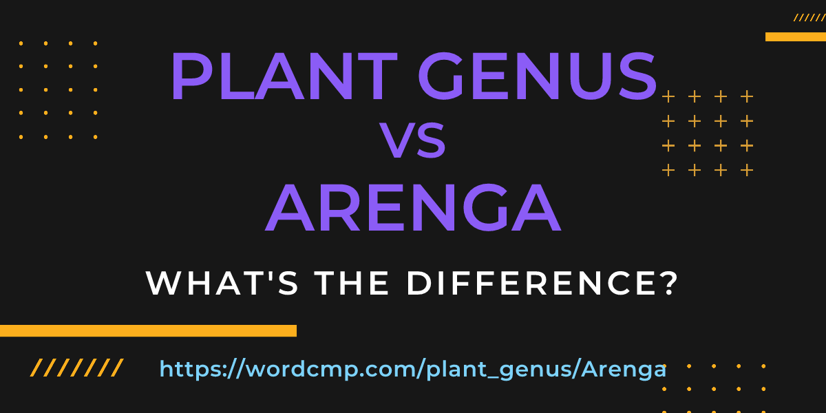 Difference between plant genus and Arenga
