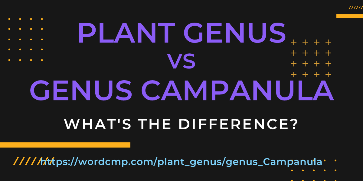 Difference between plant genus and genus Campanula