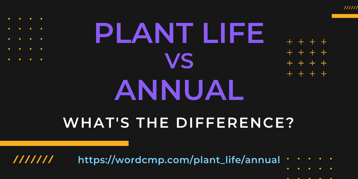 Difference between plant life and annual