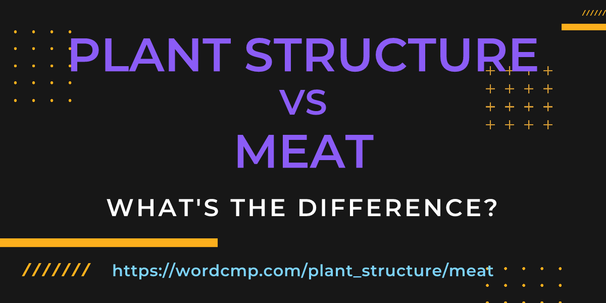 Difference between plant structure and meat