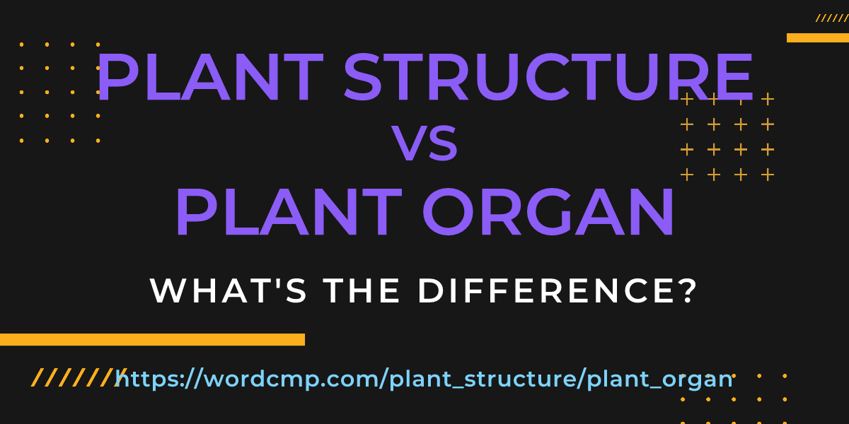 Difference between plant structure and plant organ