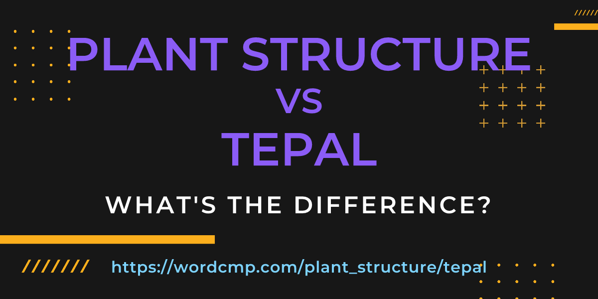 Difference between plant structure and tepal
